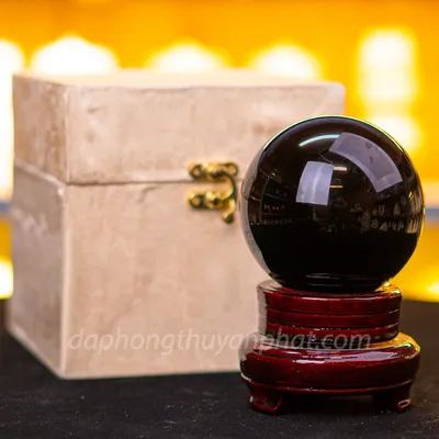 Quả Cầu Đá Nùi Lửa Đen | Đá Obsidian Đen 0,93kg - M21925