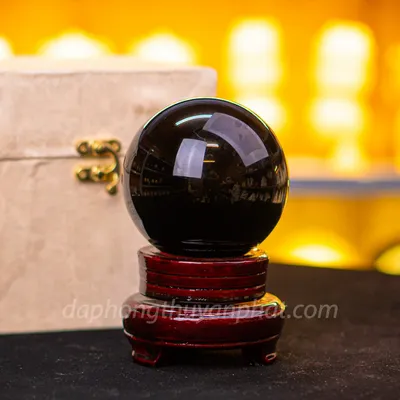 Quả Cầu Đá Nùi Lửa Đen | Đá Obsidian Đen 0,93kg - M21925