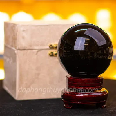 Quả Cầu Đá Nùi Lửa Đen | Đá Obsidian Đen 1,5kg - M21926
