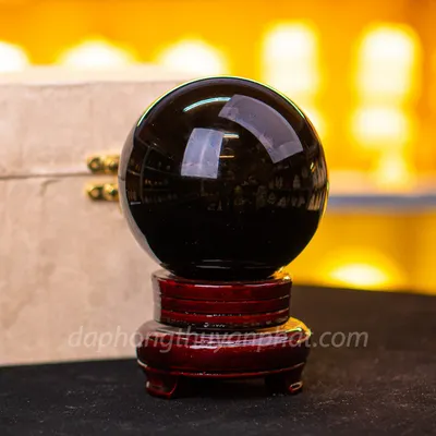 Quả Cầu Đá Nùi Lửa Đen | Đá Obsidian Đen 1,5kg - M21926