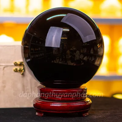 Quả Cầu Đá Nùi Lửa Đen | Đá Obsidian Đen 8,5kg - M21928