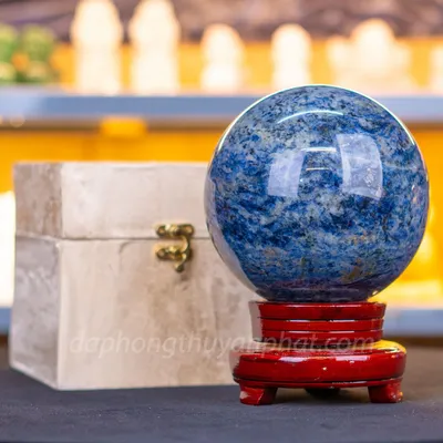 Quả Cầu Phong Thủy Đá Sodalite Xanh 4.2kg - 14cm M5550