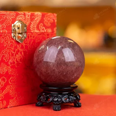 Quả Cầu Thạch Anh Dâu Tây Hồng - 0,67kg - M2817067
