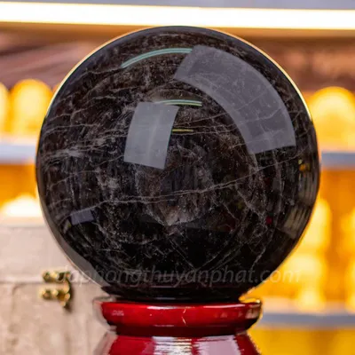 Quả Cầu Phong Thủy Đá Thạch Anh Đen - 9,05kg - 18,5cm - M26028
