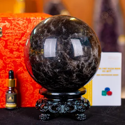 Quả Cầu Phong Thủy Đá Thạch Anh Đen - 4,4kg - M038344