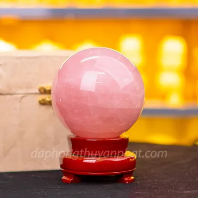 Quả Cầu Phong Thủy Đá Thạch Anh Hồng Có Sao* 2,13kg - 11cm - M05737