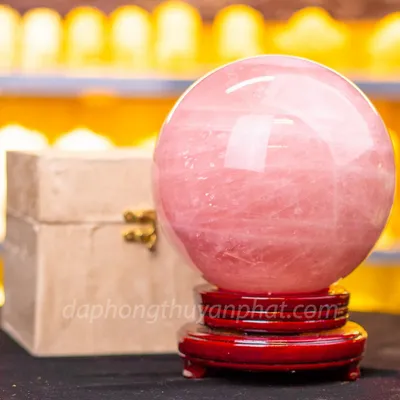 Quả Cầu Phong Thủy Đá Thạch Anh Hồng Có Sao* 7,34kg - 17cm - M057315