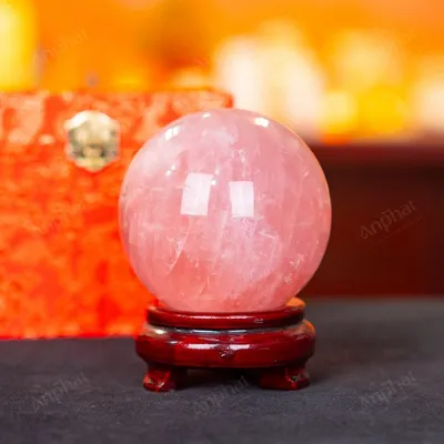 Quả Cầu Thạch Anh Hồng 2A Có Sao – 1,06kg – M0315106