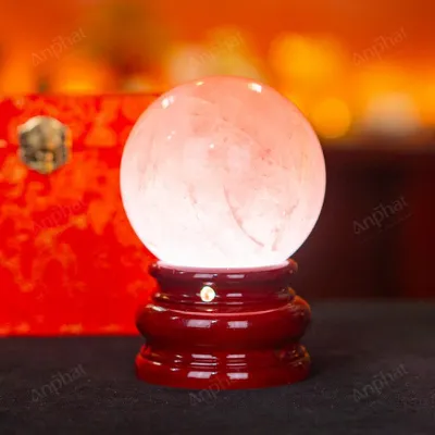 Quả Cầu Thạch Anh Hồng 2A Có Sao – 1,06kg – M0315106