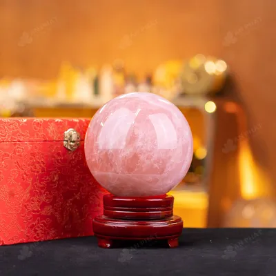 Quả Cầu Phong Thủy Đá Thạch Anh Hồng - 3,5kg - M057335