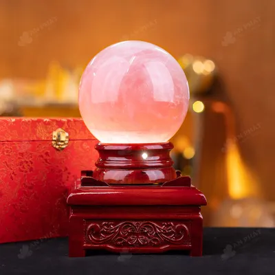 Quả Cầu Phong Thủy Đá Thạch Anh Hồng - 3,5kg - M057335