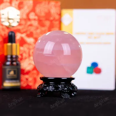 Quả Cầu Phong Thủy Đá Thạch Anh Hồng - 0,27kg - M1479027