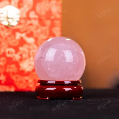 Quả Cầu Phong Thủy Đá Thạch Anh Hồng - 0,27kg - M1479027