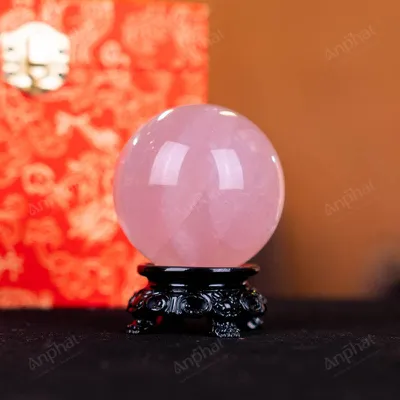 Quả Cầu Phong Thủy Đá Thạch Anh Hồng - 0,27kg - M1479027