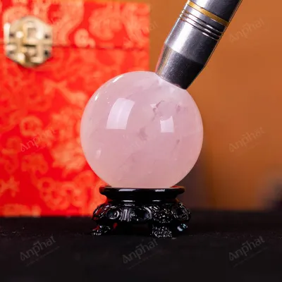 Quả Cầu Phong Thủy Đá Thạch Anh Hồng - 0,29kg - M1479029