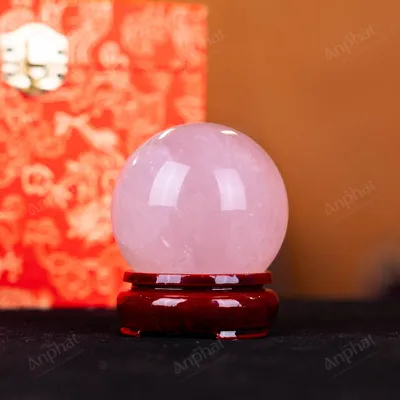 Quả Cầu Phong Thủy Đá Thạch Anh Hồng - 0,29kg - M1479029