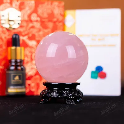 Quả Cầu Phong Thủy Đá Thạch Anh Hồng - 0,29kg - M1479029
