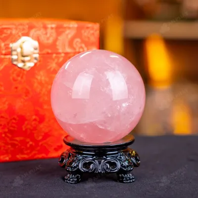 Quả Cầu Phong Thủy Đá Thạch Anh Hồng - 0,65kg - M1479065