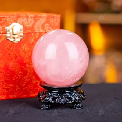 Quả Cầu Phong Thủy Đá Thạch Anh Hồng - 0,67kg - M1479067