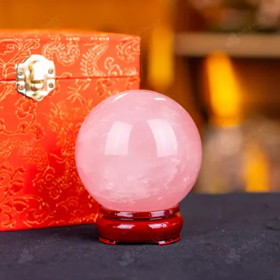 Quả Cầu Phong Thủy Đá Thạch Anh Hồng - 0,67kg - M1479067
