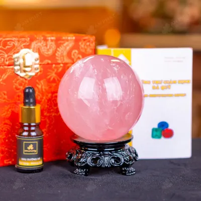 Quả Cầu Phong Thủy Đá Thạch Anh Hồng - 0,72kg - M1479072