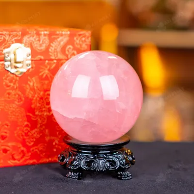 Quả Cầu Phong Thủy Đá Thạch Anh Hồng - 0,72kg - M1479072