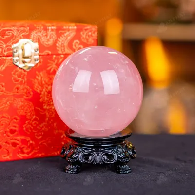 Quả Cầu Phong Thủy Đá Thạch Anh Hồng - 0,81kg - M1479081