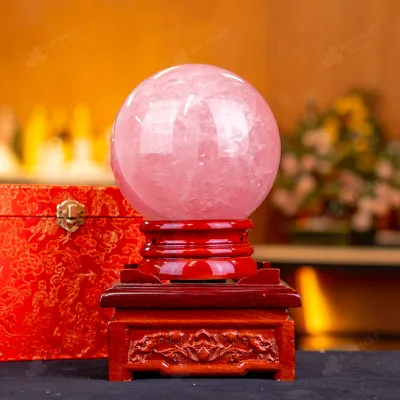 Quả Cầu Phong Thủy Đá Thạch Anh Hồng - 4,05kg - M1479405