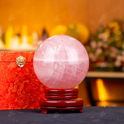 Quả Cầu Phong Thủy Đá Thạch Anh Hồng - 4,05kg - M1479405