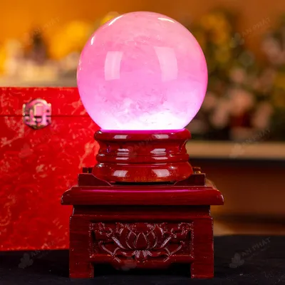 Quả Cầu Phong Thủy Đá Thạch Anh Hồng 5A - 1,8kg - M238118