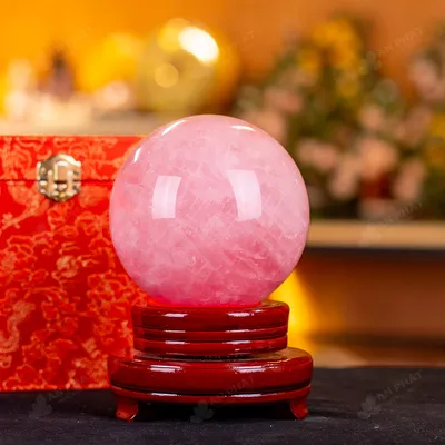 Quả Cầu Phong Thủy Đá Thạch Anh Hồng 5A - 1,8kg - M238118