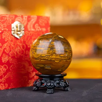 Quả Cầu Phong Thủy Đá Mắt Hổ - 0,5kg - M276905