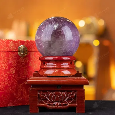 Quả Cầu Đá Thạch Anh Tím - 1,38kg - M0641138