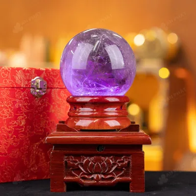 Quả Cầu Đá Thạch Anh Tím - 1,38kg - M0641138