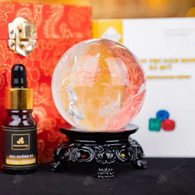 Quả Cầu Phong Thủy Đá Thạch Anh Trắng - 0,48Kg - M2816048