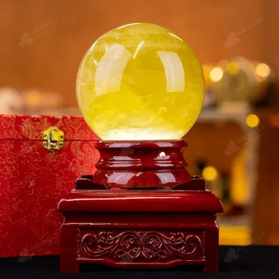 Quả Cầu Phong Thủy Đá Thạch Anh Vàng 1A - 3,34kg - M1977334