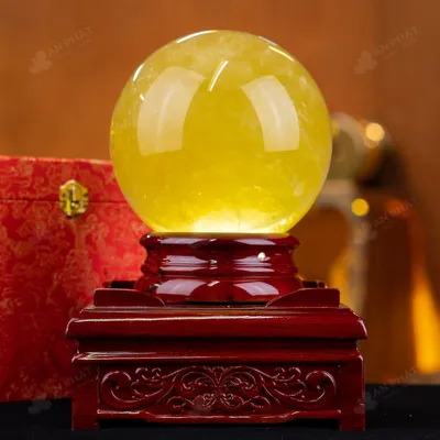 Quả Cầu Phong Thủy Đá Thạch Anh Vàng 1A - 5,58kg - M1977558