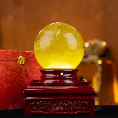 Quả Cầu Phong Thủy Đá Thạch Anh Vàng 2A - 4,84kg - M2606484