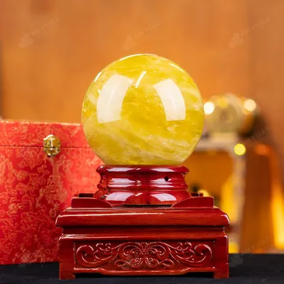Quả Cầu Phong Thủy Đá Thạch Anh Vàng 2A - 4,84kg - M2606484