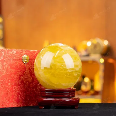 Quả Cầu Phong Thủy Đá Thạch Anh Vàng 2A - 4,84kg - M2606484