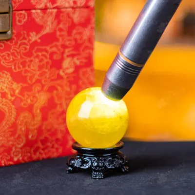 Quả Cầu Phong Thủy Đá Thạch Anh Vàng - 0,17kg - M1453017