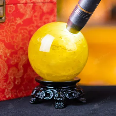 Quả Cầu Phong Thủy Đá Thạch Anh Vàng - 0,65kg - M1453065