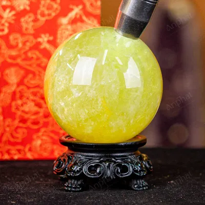 Quả Cầu Phong Thủy Đá Thạch Anh Vàng 1A Có Sao - 0,74kg - M1977074