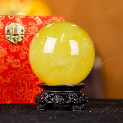 Quả Cầu Phong Thủy Đá Thạch Anh Vàng 1A Có Sao - 0,83kg - M1977083