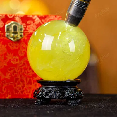 Quả Cầu Phong Thủy Đá Thạch Anh Vàng 1A Có Sao - 0,83kg - M1977083