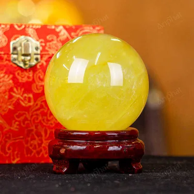 Quả Cầu Phong Thủy Đá Thạch Anh Vàng 1A Có Sao - 0,83kg - M1977083