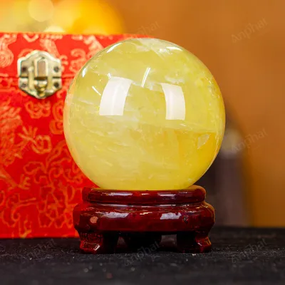 Quả Cầu Phong Thủy Đá Thạch Anh Vàng 1A - 0,98kg - M1977098