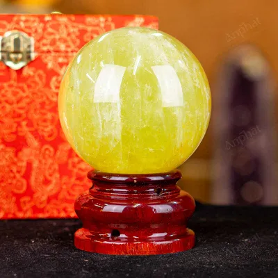 Quả Cầu Phong Thủy Đá Thạch Anh Vàng 1A - 1,52kg - M1977152