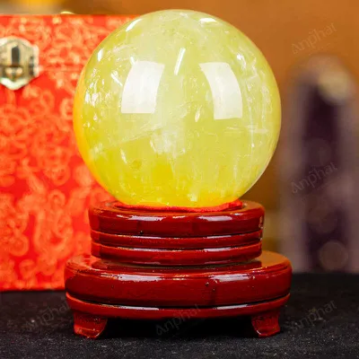 Quả Cầu Phong Thủy Đá Thạch Anh Vàng 1A - 1,52kg - M1977152