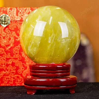 Quả Cầu Phong Thủy Đá Thạch Anh Vàng 1A - 3kg - M197730